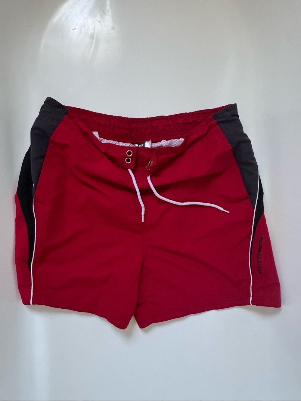 Roots Men Swim Shorts in Red and Black